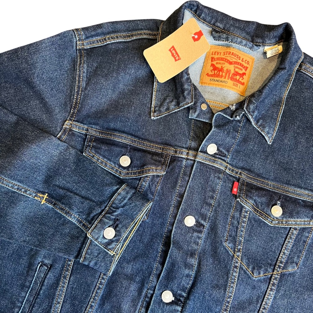 Levi's Women's NWT Trucker‎ Denim Jean Jacket BIG R TAG Boxy MSRP $89 Large NEW